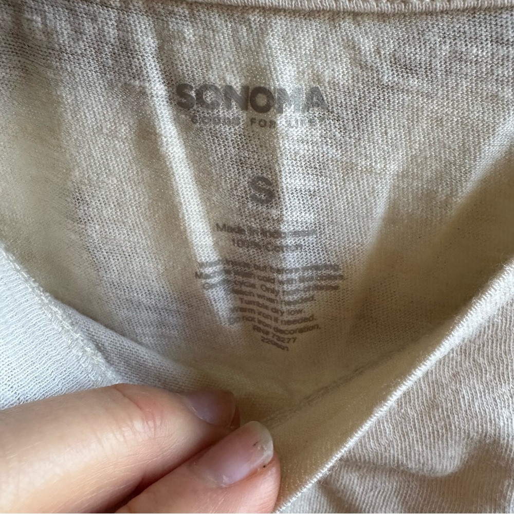 Sonoma Cream Colored Tank Top with graphic print - Picture 3 of 3